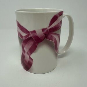 Kate Spade Mug New York Snap Happy Coffee Cup White Pink Take a Bow 12oz